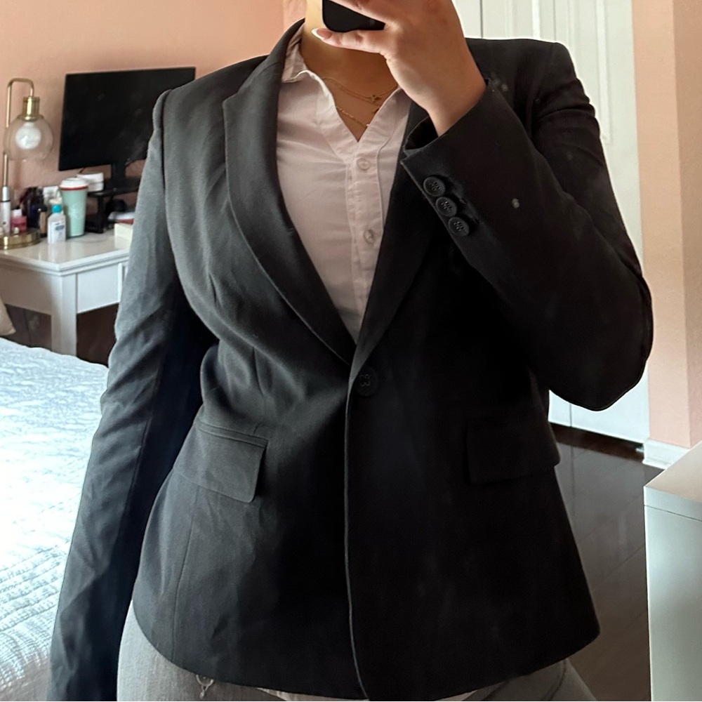 nine west dark gray blazer, size 6